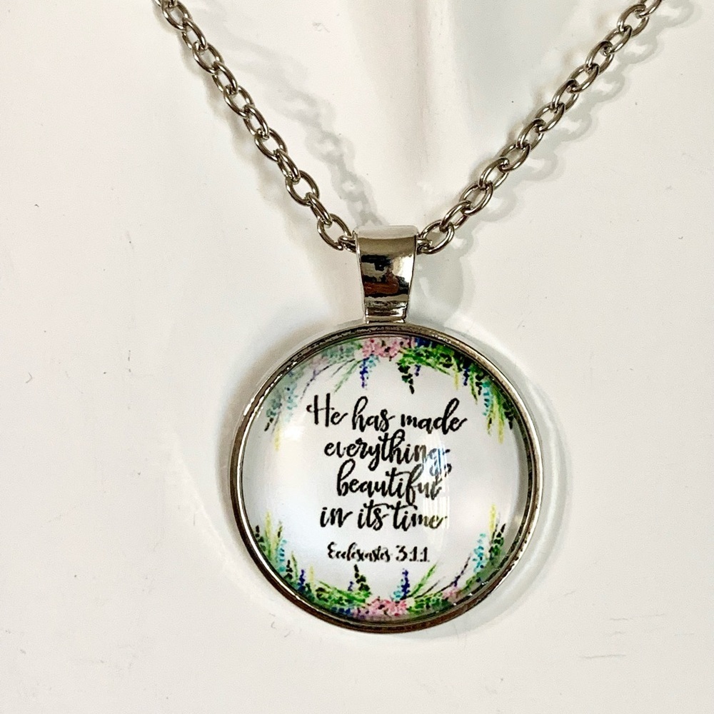 Faith based pendant necklace.
